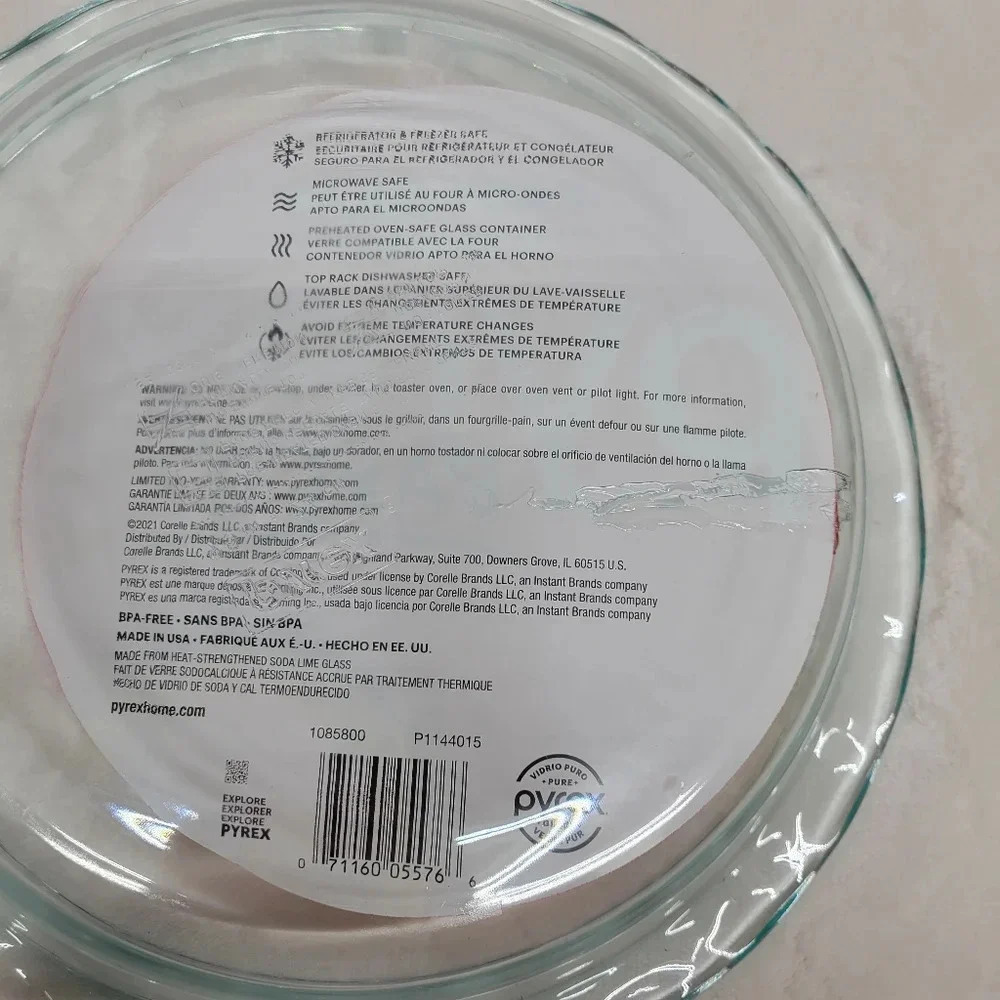 🌴3/$15🌴 Pyrex pie tin/plate glass New Bakeware - Picture 5 of 9